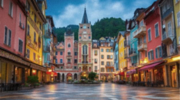 House before and after enhancement Before